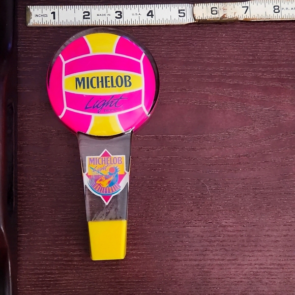 Michelob Light Volleyball Acrylic tap pull handle. - Picture 3 of 13